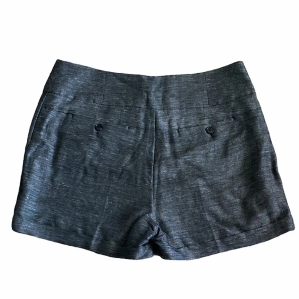 H&M‎ Linen Blend High Waisted Cuffed Shorts Sz. 10
